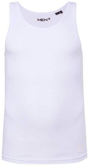 Men+ 620 Canotta a coste Bianco - Magliette - Magliette Uomo Taglie Forti