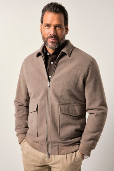 JP1880 Blouson Jacket Lightweight and Warm Brown - Giubbotti - Giubbotti Uomo Taglie Forti