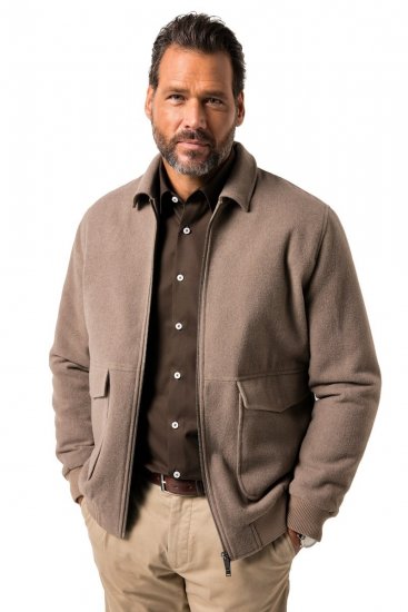JP1880 Blouson Jacket Lightweight and Warm Brown - Giubbotti - Giubbotti Uomo Taglie Forti