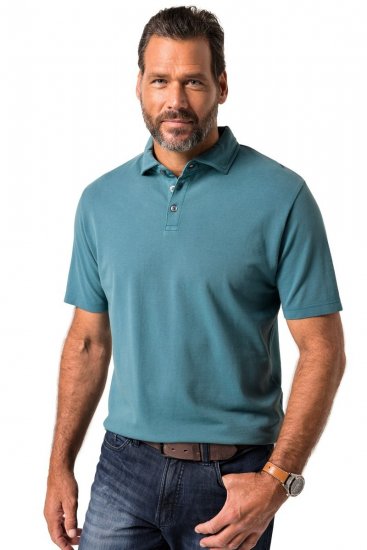 JP1880 Polo Shirt Short Sleeve Pique VIntage Teal - Polo - Polo Uomo Taglie Forti