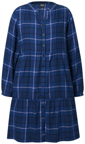 Ulla Popken 840929 Abito a quadri Blu scuro - Vestiti midi - Abiti midi taglie comode
