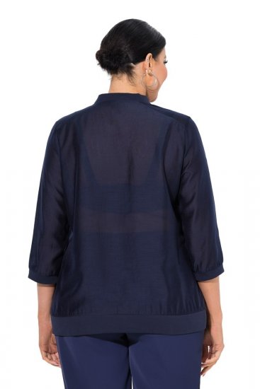 Ulla Popken 841127 Camicetta Blu scuro - Camicette - Bluse Taglie Forti per Ogni Giorno