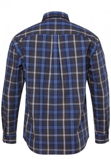 JP1880 Checked Shirt Long Sleeve Kent Collar Anthracite - Camicie - Camicie Taglie Forti Uomo