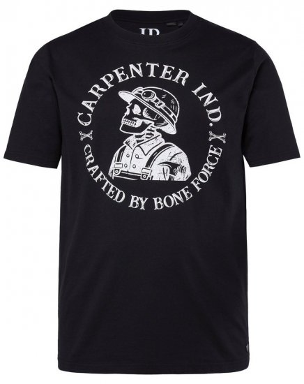 JP1880 T-Shirt Chest Print Bone Force Black - Magliette - Magliette Uomo Taglie Forti