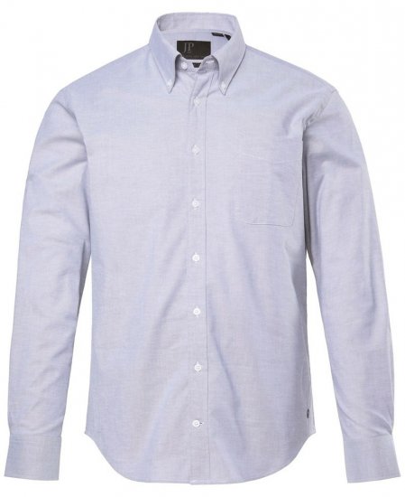 JP1880 Oxford Shirt Flexnamic Long Sleeve Grey - Camicie - Camicie Taglie Forti Uomo