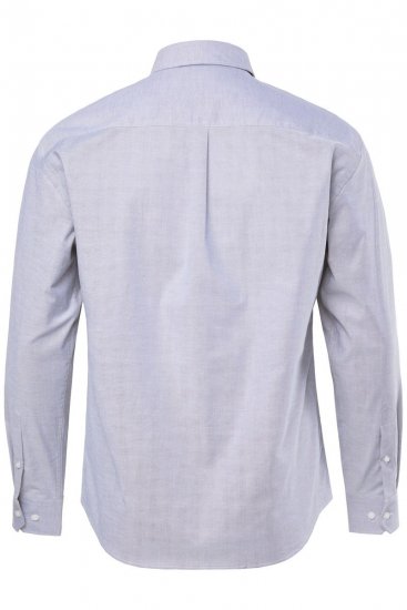JP1880 Oxford Shirt Flexnamic Long Sleeve Grey - Camicie - Camicie Taglie Forti Uomo