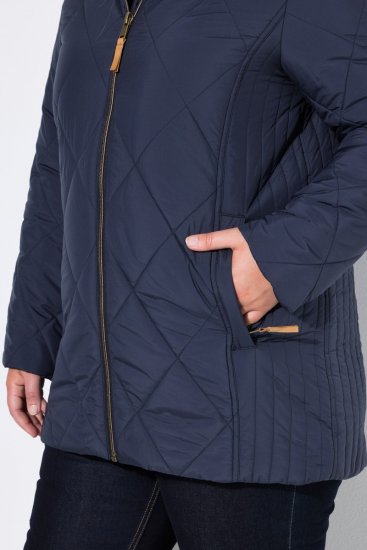 Ulla Popken 841360 Giacca trapuntata Blu scuro - Giacche - Giacche taglie forti da donna