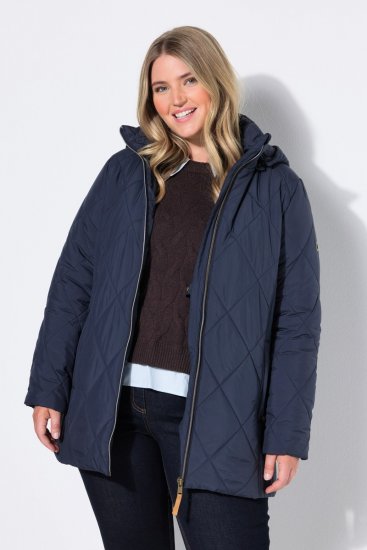 Ulla Popken 841360 Giacca trapuntata Blu scuro - Giacche - Giacche taglie forti da donna
