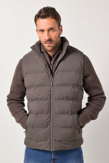 JP1880 841361 Gilet trapuntato laser Marrone moka - Giubbotti - Giubbotti Uomo Taglie Forti