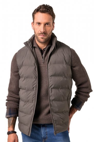 JP1880 841361 Gilet trapuntato laser Marrone moka - Giubbotti - Giubbotti Uomo Taglie Forti