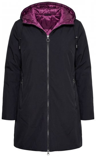 Ulla Popken 841398 Cappotto Nero - Cappotti - Cappotti taglie forti da donna