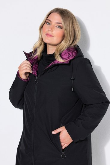 Ulla Popken 841398 Cappotto Nero - Cappotti - Cappotti taglie forti da donna