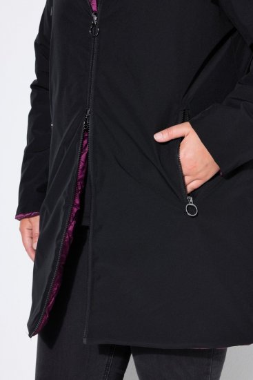 Ulla Popken 841398 Cappotto Nero - Cappotti - Cappotti taglie forti da donna
