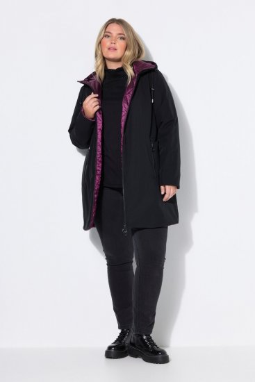 Ulla Popken 841398 Cappotto Nero - Cappotti - Cappotti taglie forti da donna