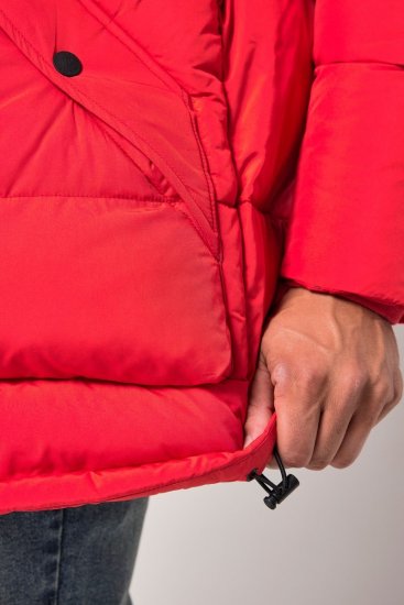 JP1880 Parka Quilted Faux Fur Hood Red - Giubbotti - Giubbotti Uomo Taglie Forti