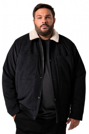 Men+ 545 Giacca con collo teddy Nero - Giubbotti - Giubbotti Uomo Taglie Forti