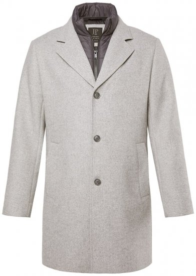 JP1880 841583 Cappotto in lana con fodera staccabile Grigio - Giubbotti - Giubbotti Uomo Taglie Forti