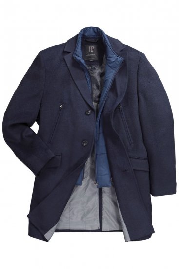 JP1880 Coat Flexnamic With Removable Insert Navy - Giubbotti - Giubbotti Uomo Taglie Forti