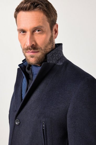 JP1880 Coat Flexnamic With Removable Insert Navy - Giubbotti - Giubbotti Uomo Taglie Forti