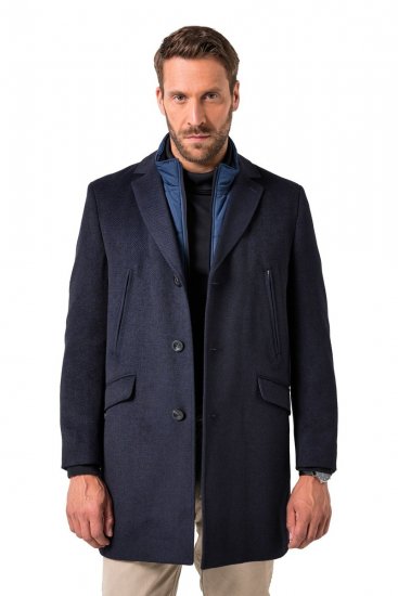 JP1880 Coat Flexnamic With Removable Insert Navy - Giubbotti - Giubbotti Uomo Taglie Forti