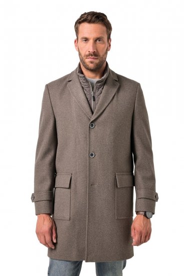 JP1880 Coat Flexnamic Quilted Insert Grey TALL - TALL giubbotti - Giacche TALL per uomo alto