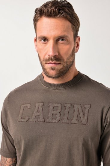 JP1880 T-Shirt Short Sleeve Cabin Mahogany Brown - Magliette - Magliette Uomo Taglie Forti