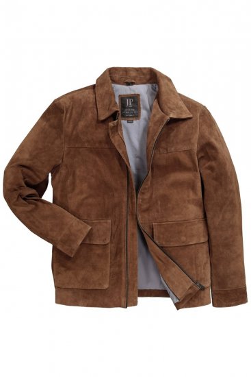 JP1880 Leather Jacket Genuine Cowhide Brown - Giubbotti - Giubbotti Uomo Taglie Forti