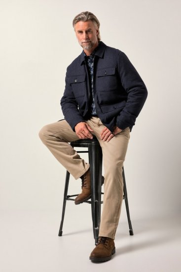 Boston Park 963 Giacca in misto lana con zip Blu scuro - Giubbotti - Giubbotti Uomo Taglie Forti