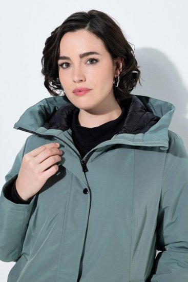 Ulla Popken 842008 Cappotto tecnico Verde - Cappotti - Cappotti taglie forti da donna