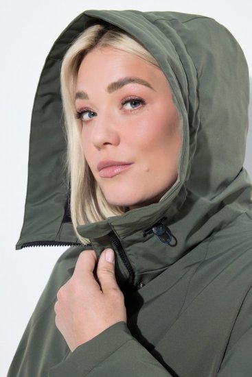 Ulla Popken 842008 Cappotto tecnico Verde - Cappotti - Cappotti taglie forti da donna