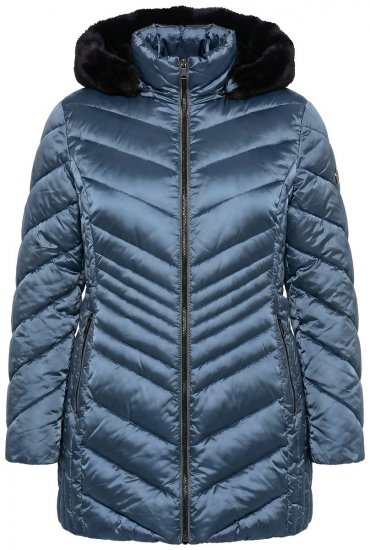 Ulla Popken 842013 Giacca trapuntata Blu denim - Giacche - Giacche taglie forti da donna