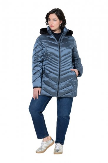 Ulla Popken 842013 Giacca trapuntata Blu denim - Giacche - Giacche taglie forti da donna
