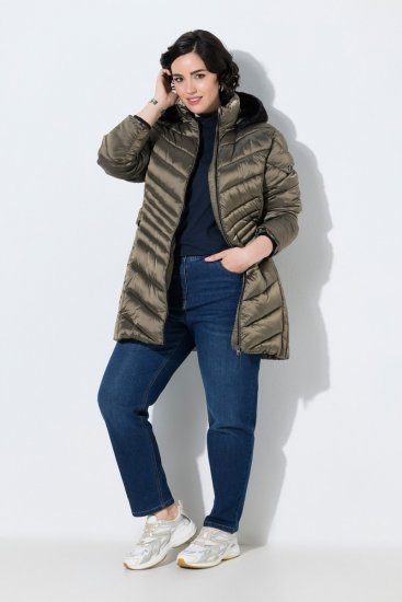Ulla Popken 842013 Giacca trapuntata Marrone chiaro - Giacche - Giacche taglie forti da donna