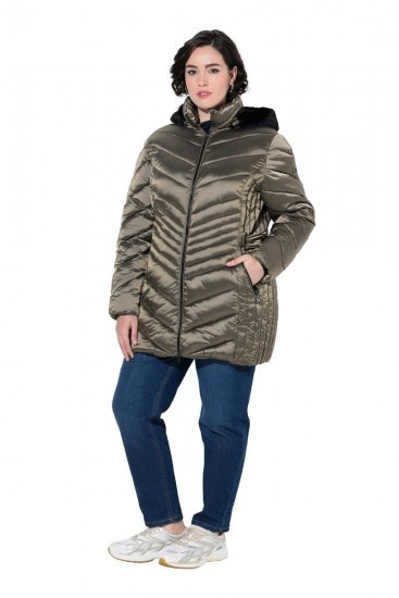 Ulla Popken 842013 Giacca trapuntata Marrone chiaro - Giacche - Giacche taglie forti da donna