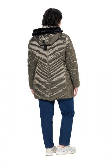 Ulla Popken 842013 Giacca trapuntata Marrone chiaro - Giacche - Giacche taglie forti da donna