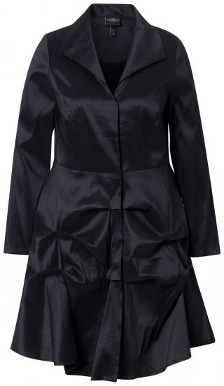 Ulla Popken 842028 Blazer a peplo con pieghe Nero - Blazer - Blazer Taglie Forti da Donna