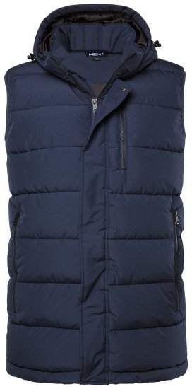 Men+ 433 Gilet trapuntato con cappuccio Blu scuro - Giubbotti - Giubbotti Uomo Taglie Forti