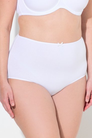 Ulla Popken 842435 Slip a vita alta confezione da 3 Bianco - Slip - 