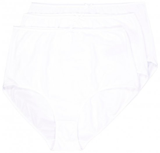 Ulla Popken 842435 Slip a vita alta confezione da 3 Bianco - Slip - 