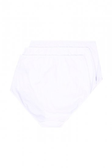 Ulla Popken 842435 Slip a vita alta confezione da 3 Bianco - Slip - 