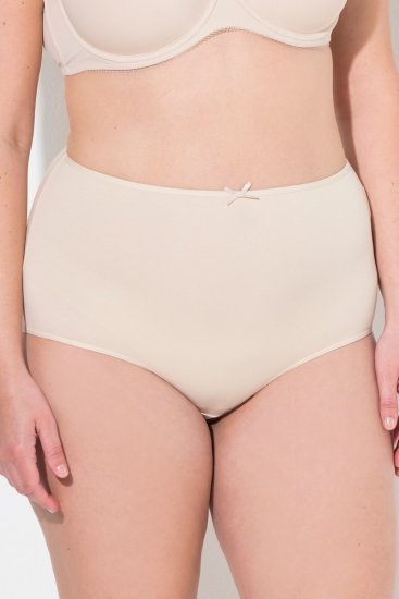Ulla Popken 842435 Slip a vita alta confezione da 3 Beige - Slip - 