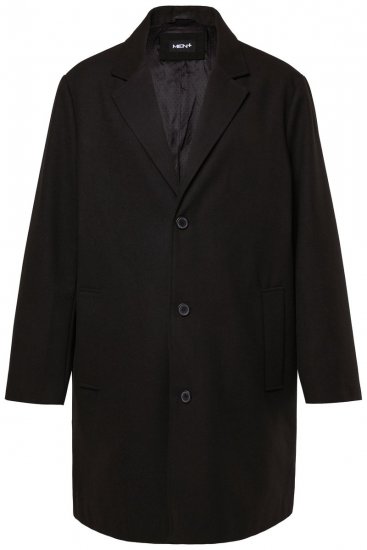 Men+ 482 Cappotto idrorepellente effetto lana Nero - Giubbotti - Giubbotti Uomo Taglie Forti