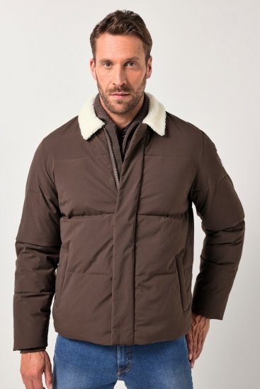 JP1880 842508 Giacca con collo teddy Nocciola - Giubbotti - Giubbotti Uomo Taglie Forti