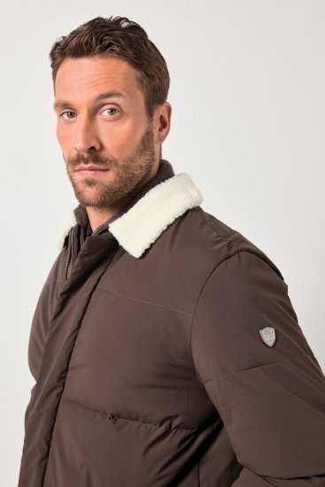 JP1880 842508 Giacca con collo teddy Nocciola - Giubbotti - Giubbotti Uomo Taglie Forti