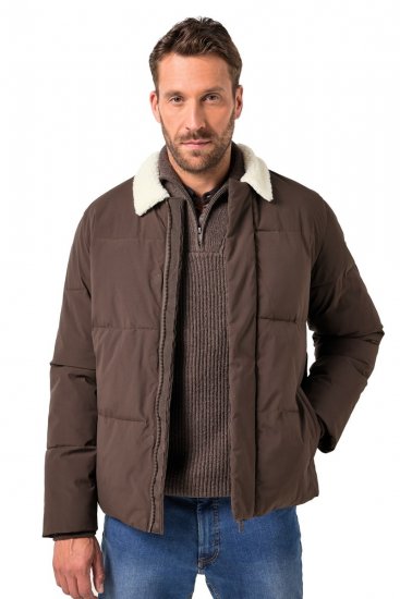JP1880 842508 Giacca con collo teddy Nocciola - Giubbotti - Giubbotti Uomo Taglie Forti