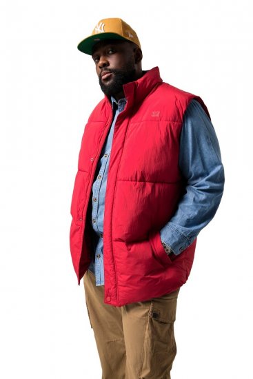 STHUGE 842684 Gilet imbottito Rosso - Giubbotti - Giubbotti Uomo Taglie Forti