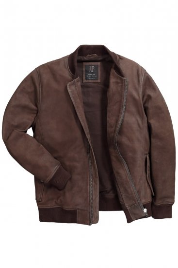 JP1880 Jacket Buffed Nubuck Lamb Leather Brown - Giubbotti - Giubbotti Uomo Taglie Forti