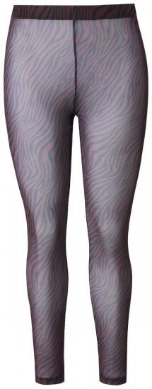 Ulla Popken 842879 Collant senza piede animalier Marrone scuro - Collant & calzini - 