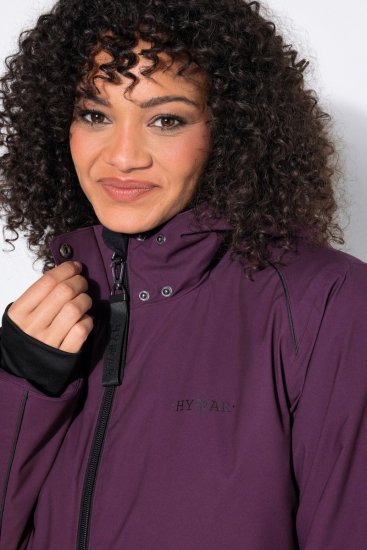 Ulla Popken 843105 Giacca tecnica HYPRAR impermeabile con motivo a onde Prugna - Giacche - Giacche taglie forti da donna