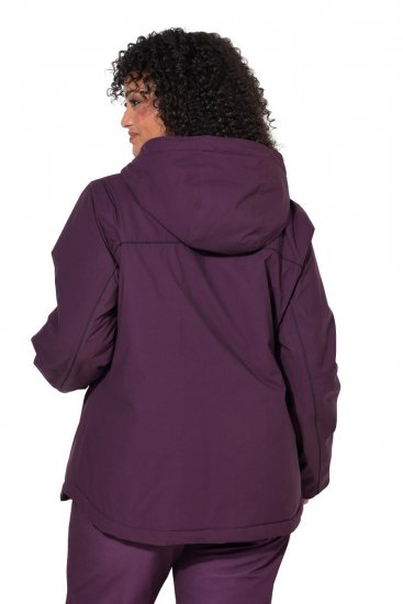 Ulla Popken 843105 Giacca tecnica HYPRAR impermeabile con motivo a onde Prugna - Giacche - Giacche taglie forti da donna